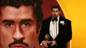 Bad Bunny recibe el premio Grammy Mejor Álbum del Año por su álbum en español Debí Tirar Más Fotos