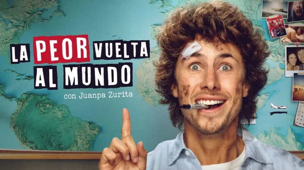 Juanpa Zurita durante grabación de La peor vuelta al mundo para Disney+, proyecto que refleja la apuesta por talento latino en streaming.