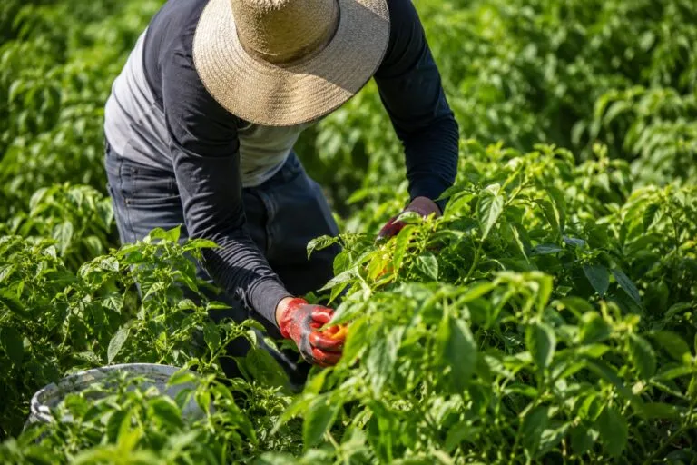 Trabajador agrícola en Estados Unidos relacionado con inmigración y Medicaid y nuevos requisitos laborales para mantener cobertura médica.