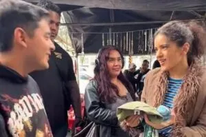 Rosalía durante su visita a Ciudad de México como parte de su gira LUX.