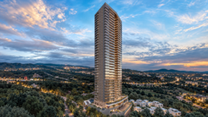 Vista exterior del proyecto residencial Karl Lagerfeld en Bosque Real, Huixquilucan, Estado de México.