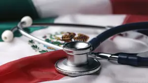 Pacientes esperan atención médica en un hospital público de México.